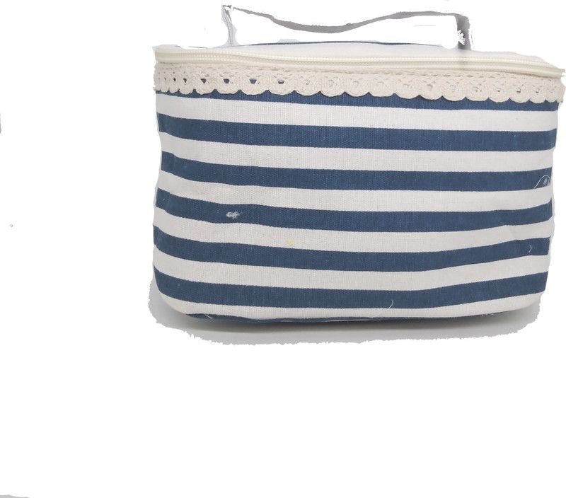 Connectwide Multifunctional Linen Cosmetic Makeup Travel Bag Holder Toiletry Organizer Storage Case Travel Toiletry Kit  (Blue)
