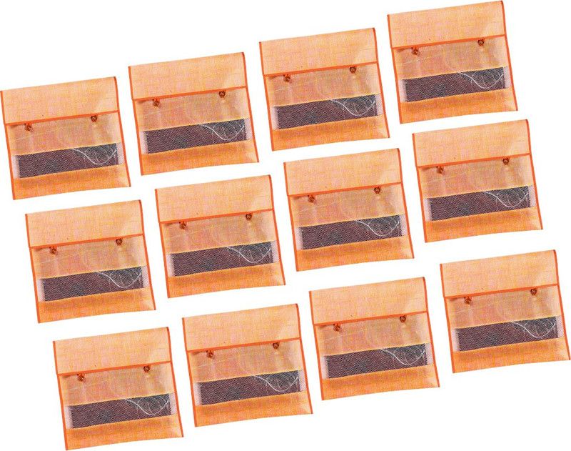 PrettyKrafts Saree Packing Cover for Single Saree, Premium Gift Packing covers for Sarees, Set of 12,Jute Orange F1607_JuteOrange_12 Travelling Pouch Saree Cover  (Orange)