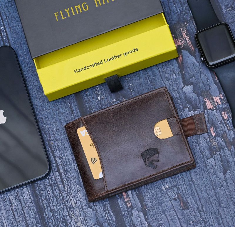 Men Casual, Formal, Trendy Brown Genuine Leather RFID Wallet  (6 Card Slots)