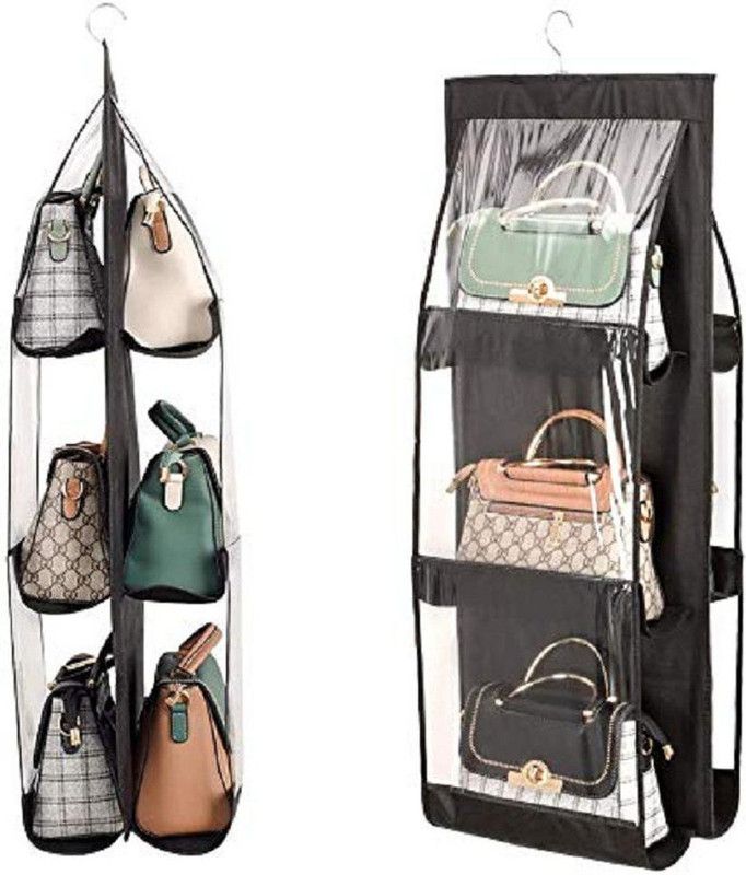 Small 1 L Backpack Hanging Handbag Organizer Purse Holder Stand Bag Collection Handbag Organizer  (Black)