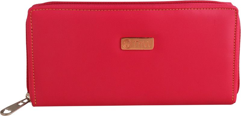 Women Pink Artificial Leather Wallet - Regular Size  (12 Card Slots)