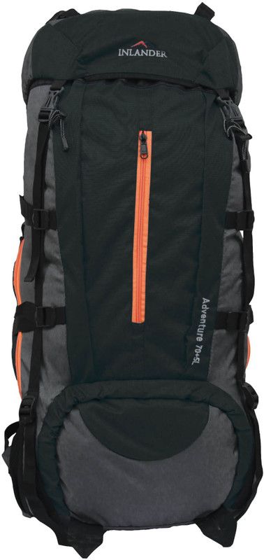 9001 Black Hiking Trekking Travel Backpack Rucksack - 70 L  (Black, Grey)