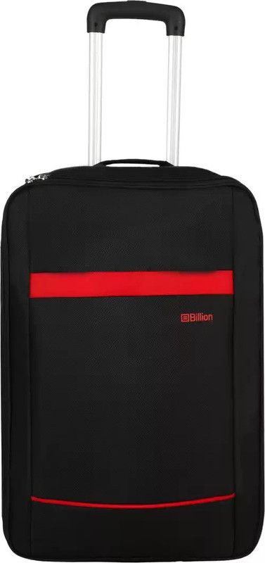 Small Cabin Suitcase (55 cm) - Polyester Soft-Side 55cm Small Trolley Bag - Black