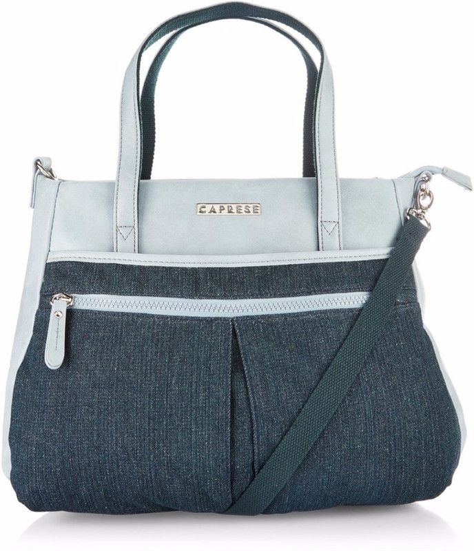 Women Blue, Grey Satchel - Regular Size