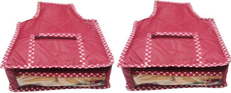 Ajabh High Quality Multipurpose High Quality Blouse cover Travelling pouches -Pack of 2 pcs Keep saree/Suit/Travelling Pouch  (Maroon)