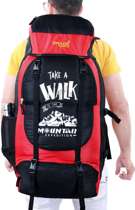 Premium quality Light weight Camping and Trekking /Hiking backpack water resistant and weatherproof Unisex rucksack Rucksack - 60 L  (Black, Red)
