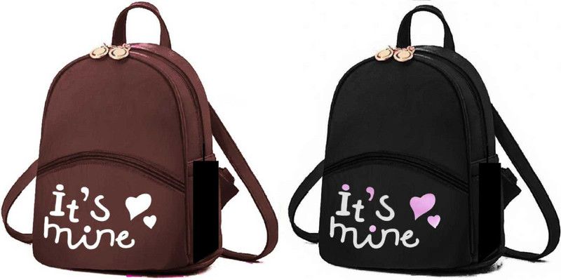 Latest Pu Leather Trendy Backpack Used For Women & Girls Backpack 7 L No Backpack  (Brown, Black)