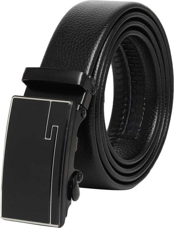 Men Casual, Evening, Party Black Artificial Leather Belt