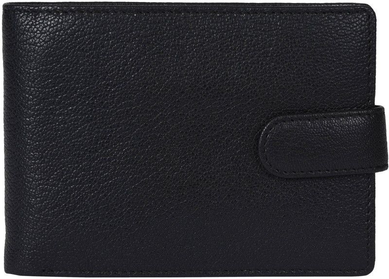 Women Black Genuine Leather Wallet - Regular Size  (8 Card Slots)