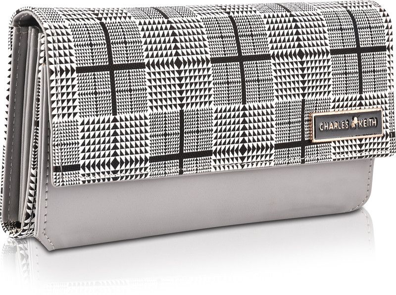 Casual, Formal, Party Grey, Black Clutch - Regular Size