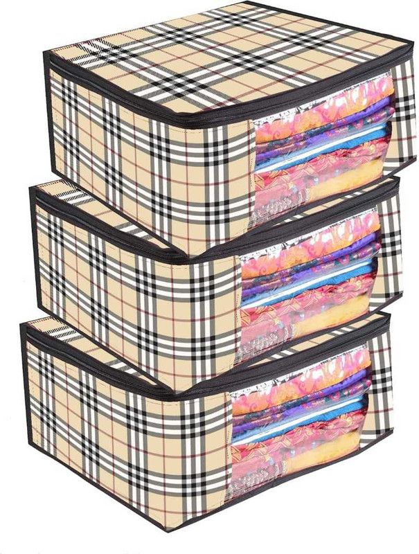 Radha Saree cover/Blanket Cover Storage Bags for Clothes ,Saree Cover  SC101  (Yellow)