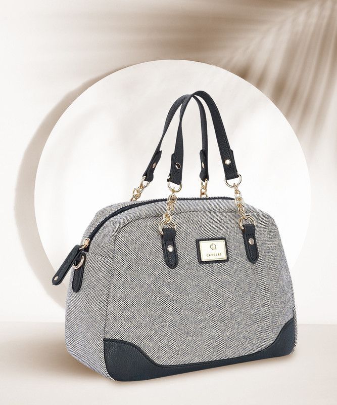 Women Blue, Grey Hand-held Bag - Regular Size