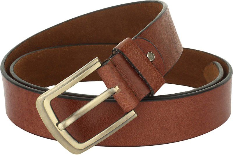 Men Casual Brown Genuine Leather Belt