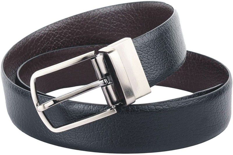 Men Formal Brown Genuine Leather Reversible Belt
