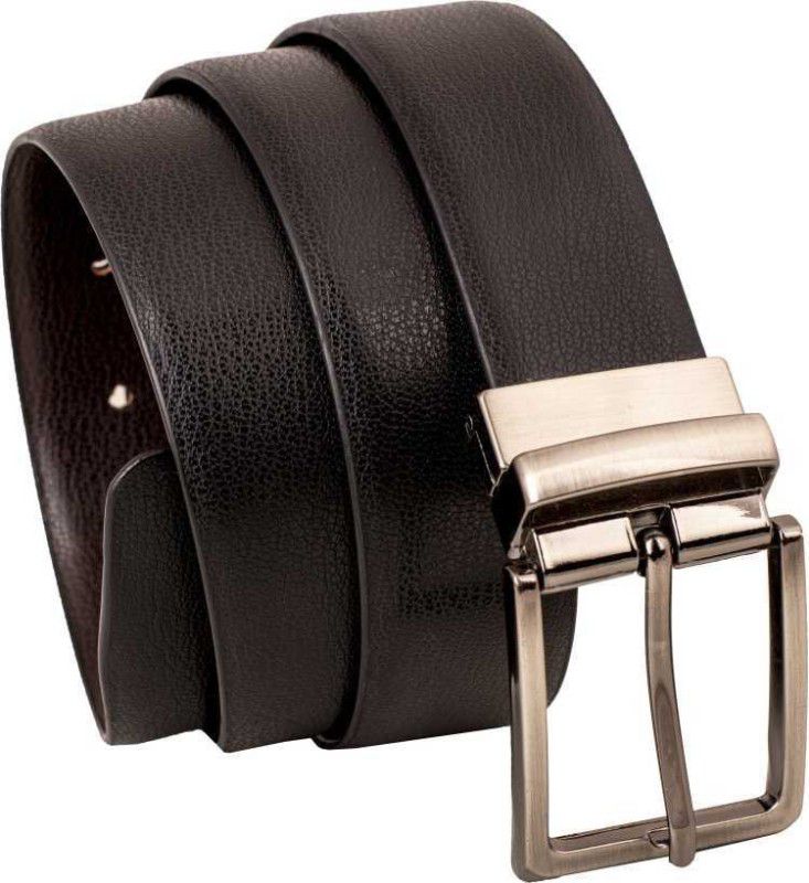 Men Formal Brown Artificial Leather Reversible Belt