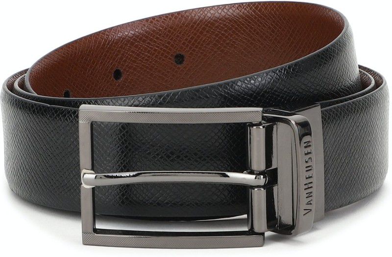 Men Formal Black Artificial Leather Belt