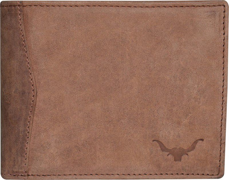 Men Tan Genuine Leather RFID Wallet - Mini  (11 Card Slots)
