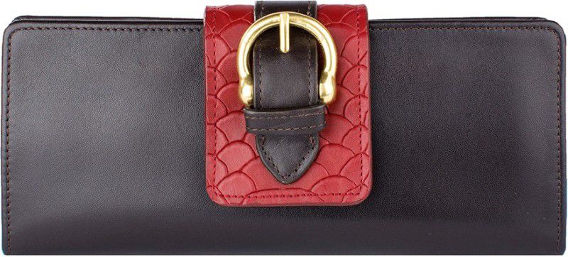 Casual Brown, Red Clutch - Regular Size
