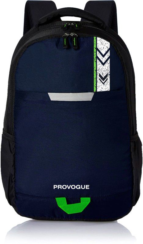 Large 38 L Laptop Backpack Spacy Unisex bacpack with laptop sleeve and internal organiser  (Black, Green, Blue)