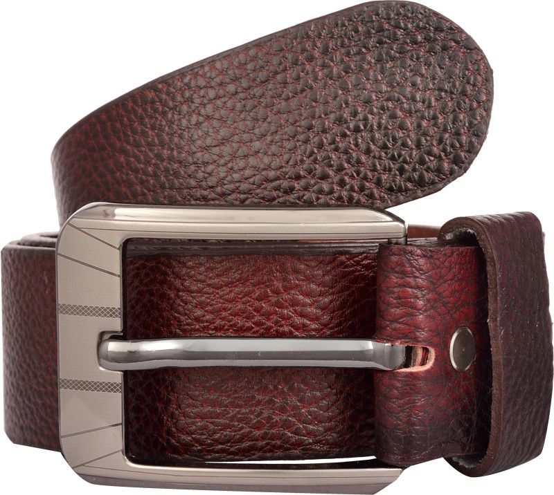 Men Casual, Evening, Party, Formal Red Genuine Leather Belt