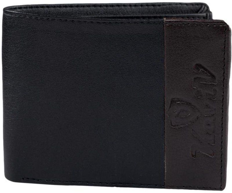 Men Casual Black Genuine Leather Wallet - Mini  (5 Card Slots)