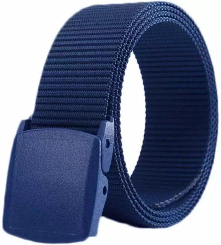 Men Casual Blue Canvas Belt