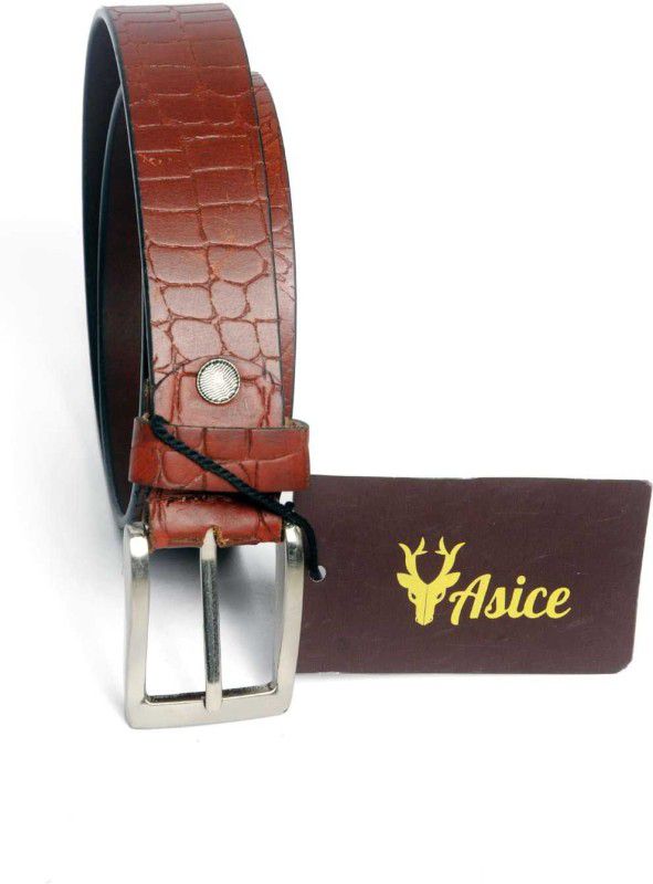 Men & Women Casual, Evening, Formal, Party Brown Genuine Leather Belt