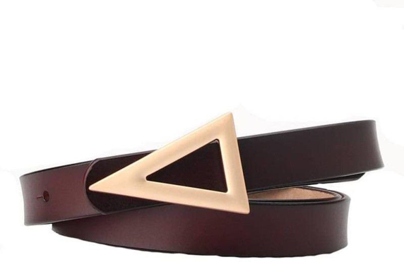 Women Casual, Formal, Party, Evening Maroon Artificial Leather Belt