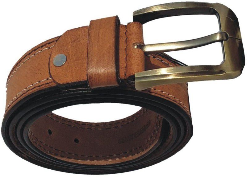 Men Formal, Casual Brown Genuine Leather Belt