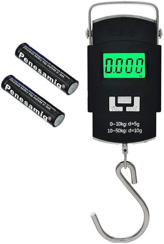 MAITRI ENTERPRISE Digital luggage scale LCD Screen 50kg weight capacity, green backlight Y2 Weighing Scale  (Black)