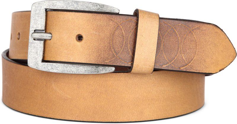 Men & Women Casual Tan Genuine Leather Belt