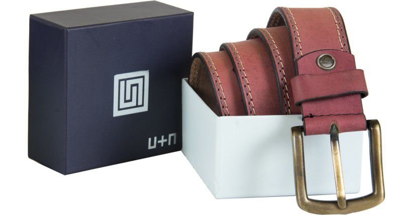 Men & Women Casual Pink Genuine Leather Belt