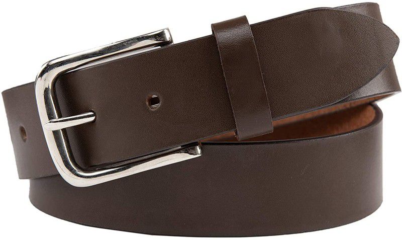 Men Formal, Casual, Evening, Party Brown Genuine Leather Belt