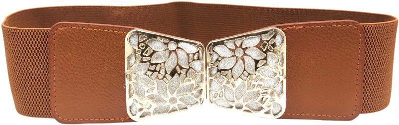 Women Casual, Party Brown Artificial Leather, Fabric Belt