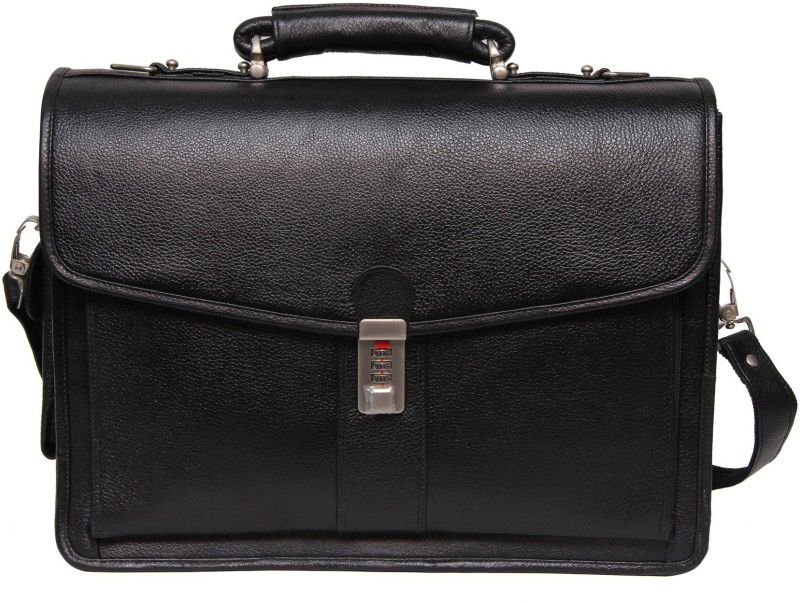 EL360 Black Medium Briefcase - For Boys  (Black)