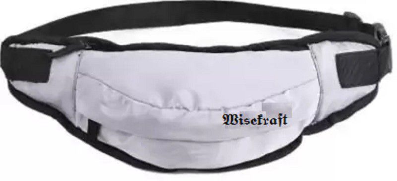 Wisekraft Sports Waist Bag for Men & Women Waist Bag(Grey, black) waist pouch bag waist bag  (Grey)
