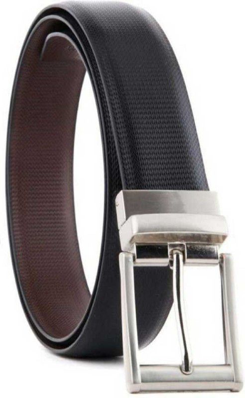 Men Casual, Party, Evening, Formal Black, Brown Artificial Leather Reversible Belt