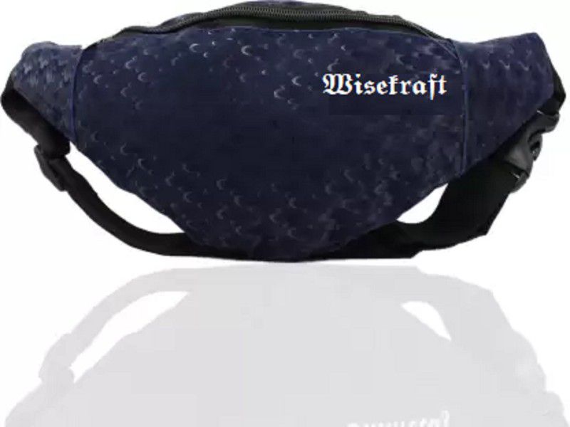 Wisekraft Sports Waist Bag for Men & Women Waist Bag ( Blue ) velvet blue waist bag  (Blue)