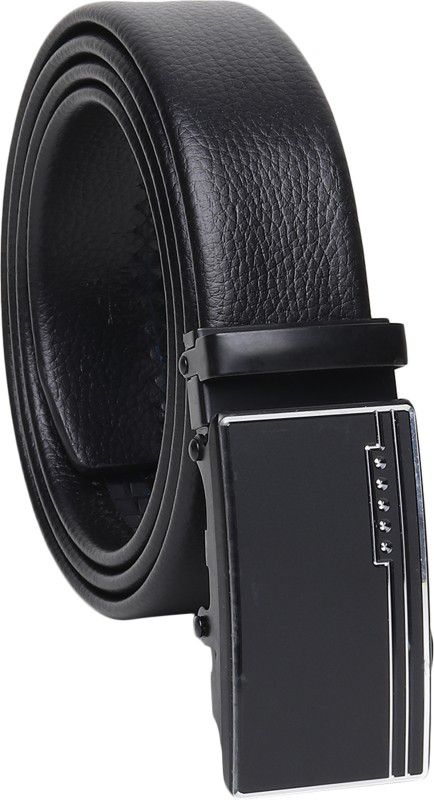 Men Casual, Formal, Evening, Party Black Texas Leatherite, Artificial Leather Belt
