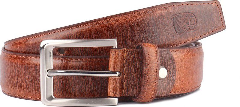 Men Formal, Casual, Evening, Party Tan Genuine Leather Belt