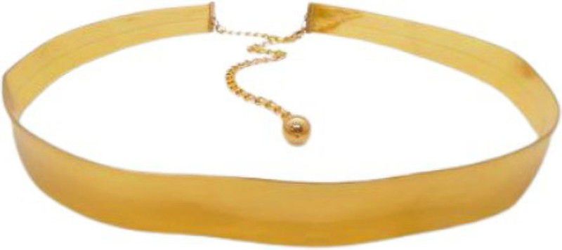 Women Gold Artificial Leather Belt