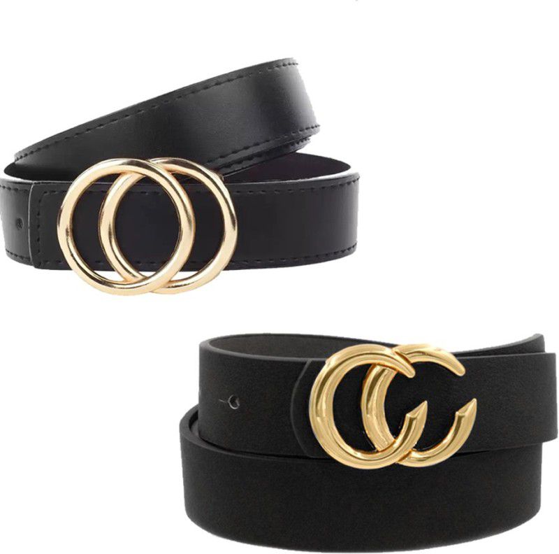 Women Party, Formal, Casual Black Artificial Leather Belt