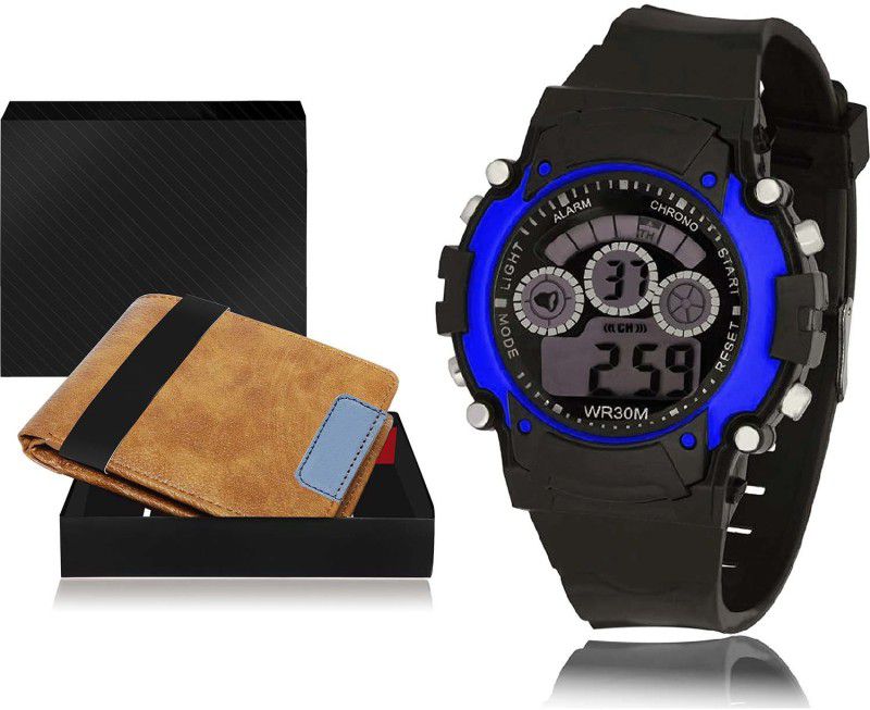 NIKOLA Watch & Wallet Combo  (Orange, Black)