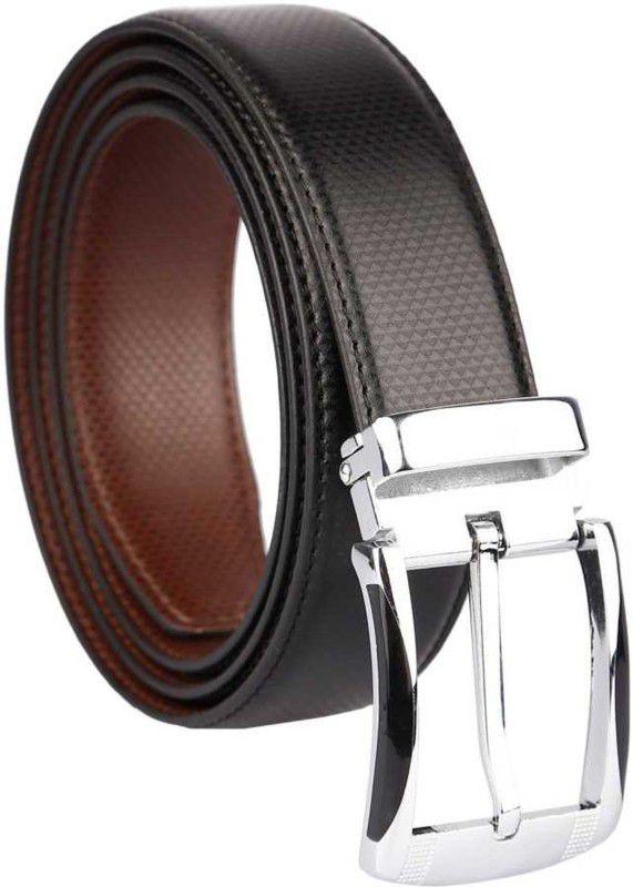 Men Casual, Party, Formal Black Artificial Leather Reversible Belt