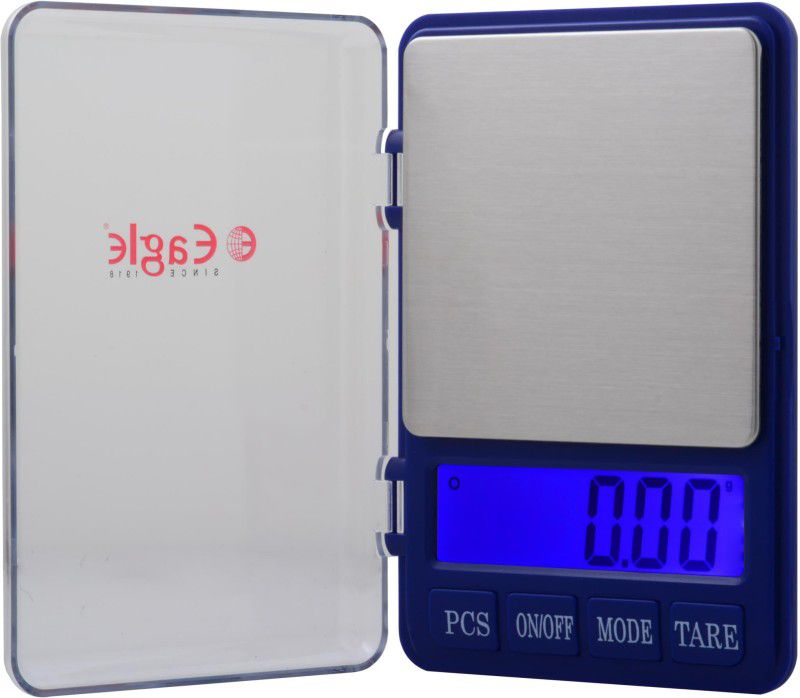 EAGLE PKT-998 Pocket Weighing Scale, Digital Weight Machine/ Electronic Weight Machine with Green Backlight, Blue Body (1000 g, 0.01 g) Weighing Scale  (Blue Grey)
