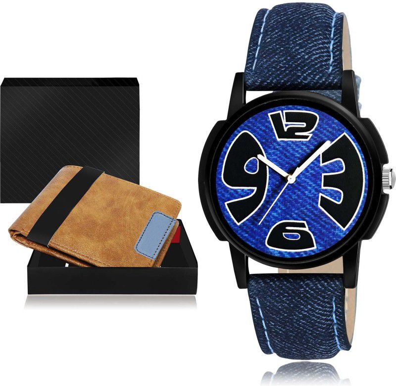 NIKOLA Watch & Wallet Combo  (Orange, Blue)
