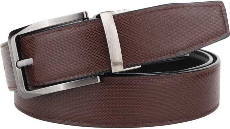 Men Casual, Formal, Party, Evening Brown Texas Leatherite Reversible Belt