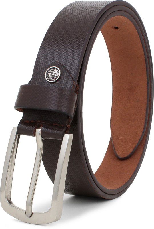 Men Casual, Party, Formal, Party Brown Genuine Leather Belt