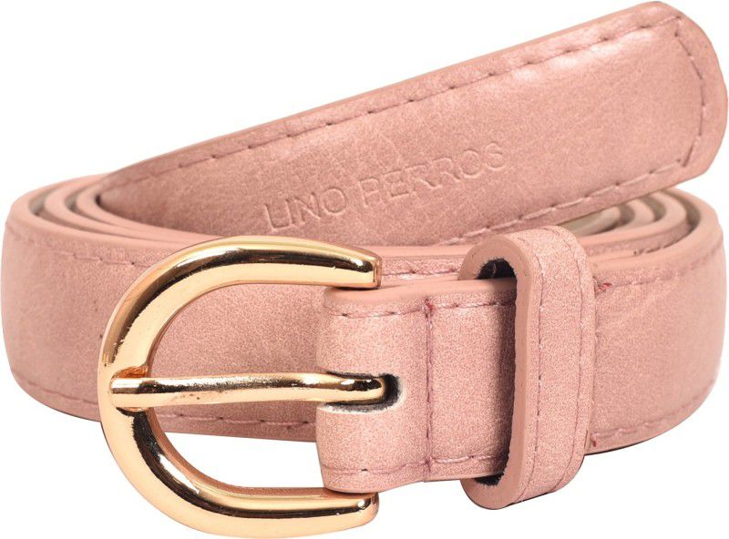 Women Party Pink Artificial Leather Belt