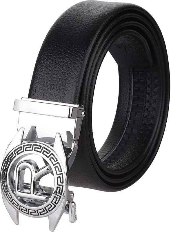 Men Casual, Party, Formal Black, Silver Artificial Leather Belt